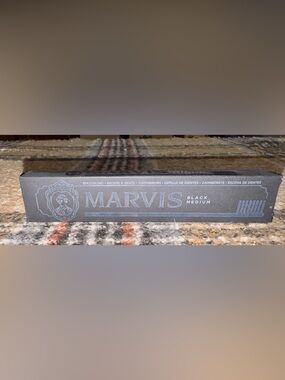 NEW- Marvis Black Medium Toothbrush. Made in Italy